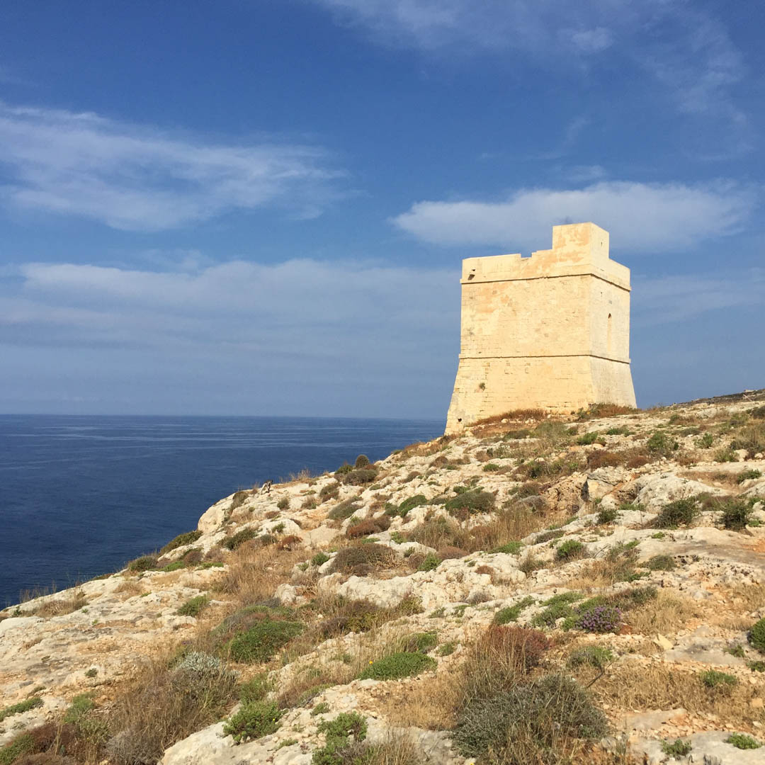 Qrendi coast on the southern shore of Malta