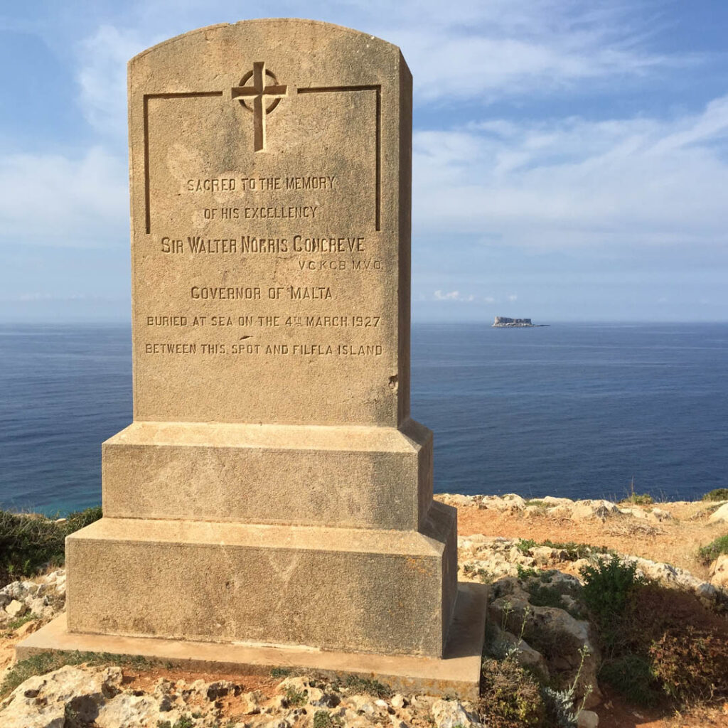Burial Marker on Malta's southern coast