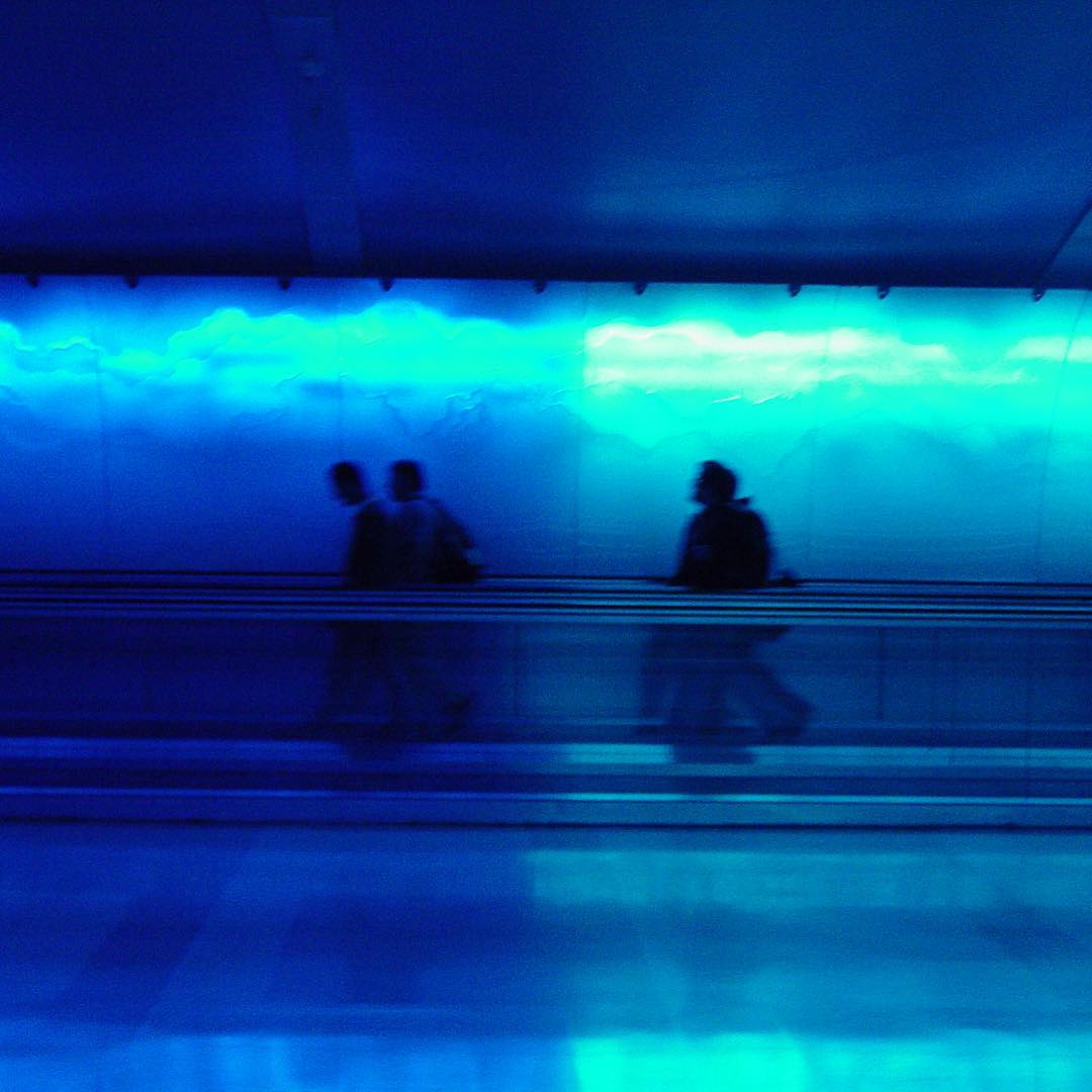 Light tunnel at Detroit Metro Airport
