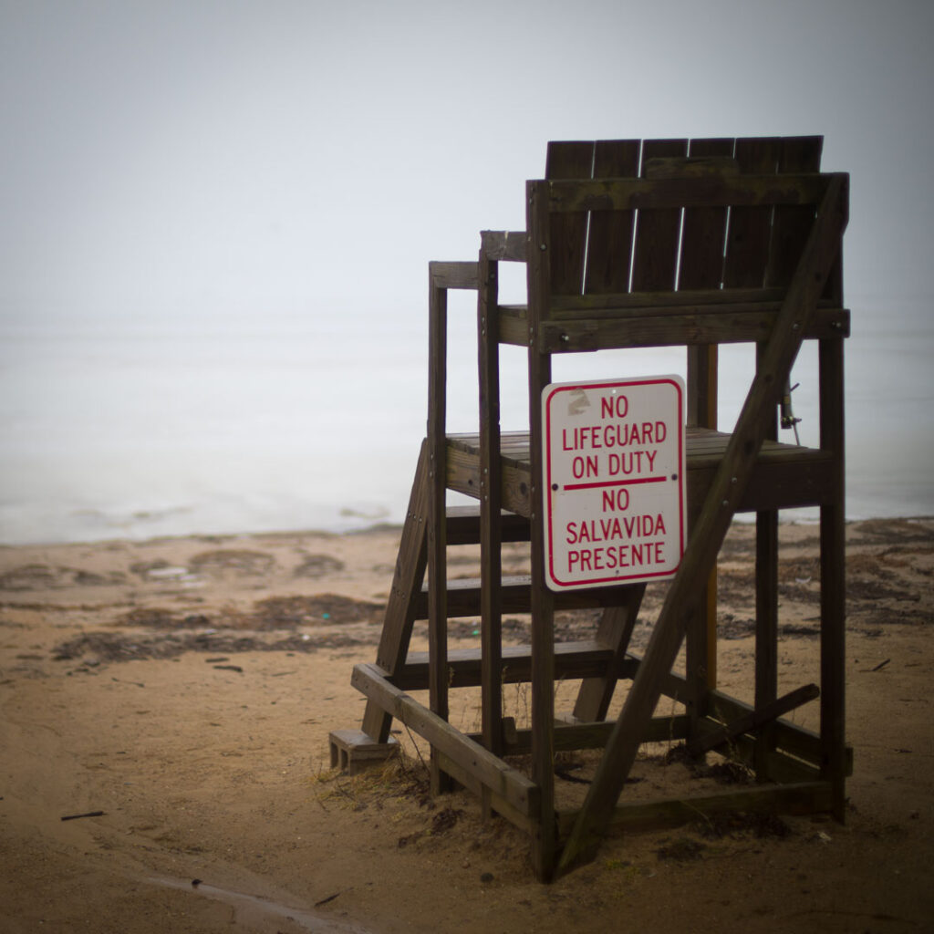 A desolate Warner Beach, Madison, WI