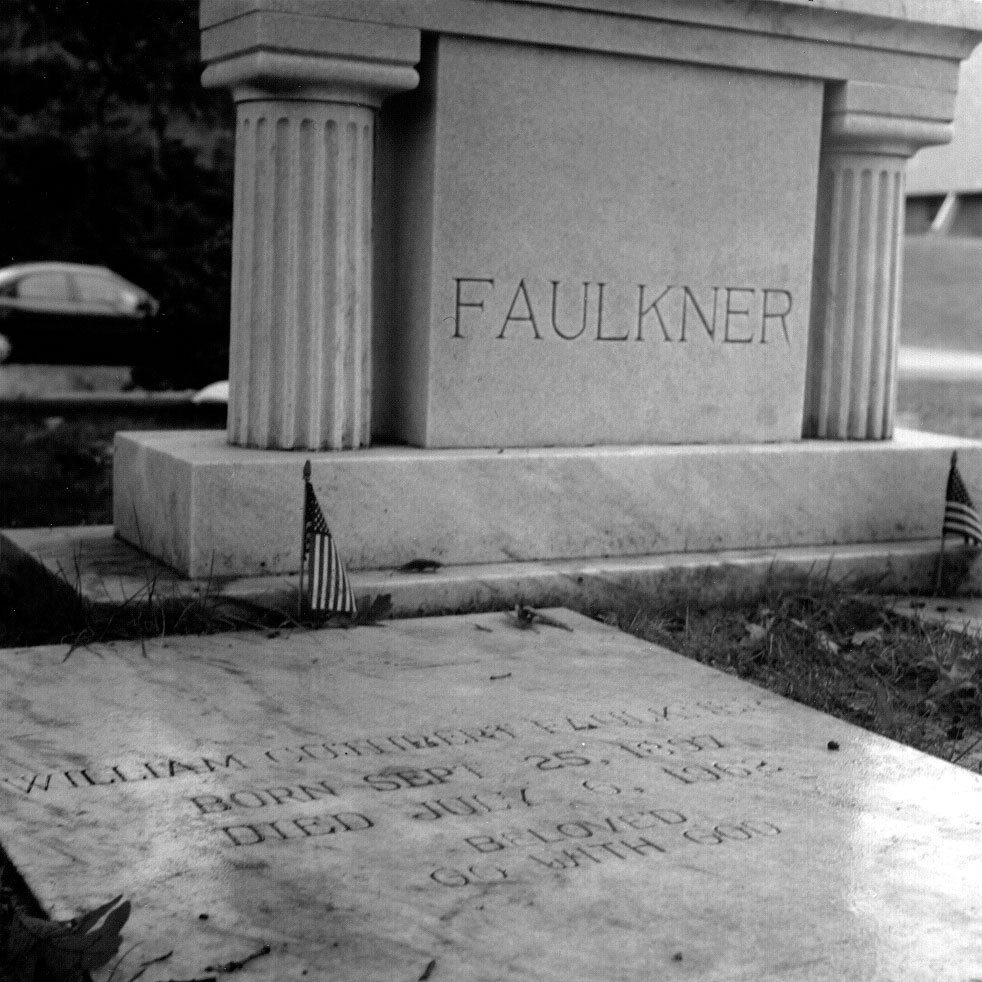 William Faulkner's grave in Oxford, Mississippi