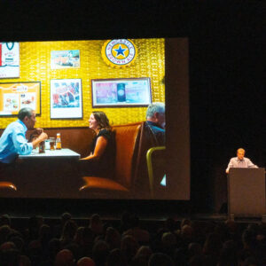 Pete Souza presents at the Capitol Theater in Madison