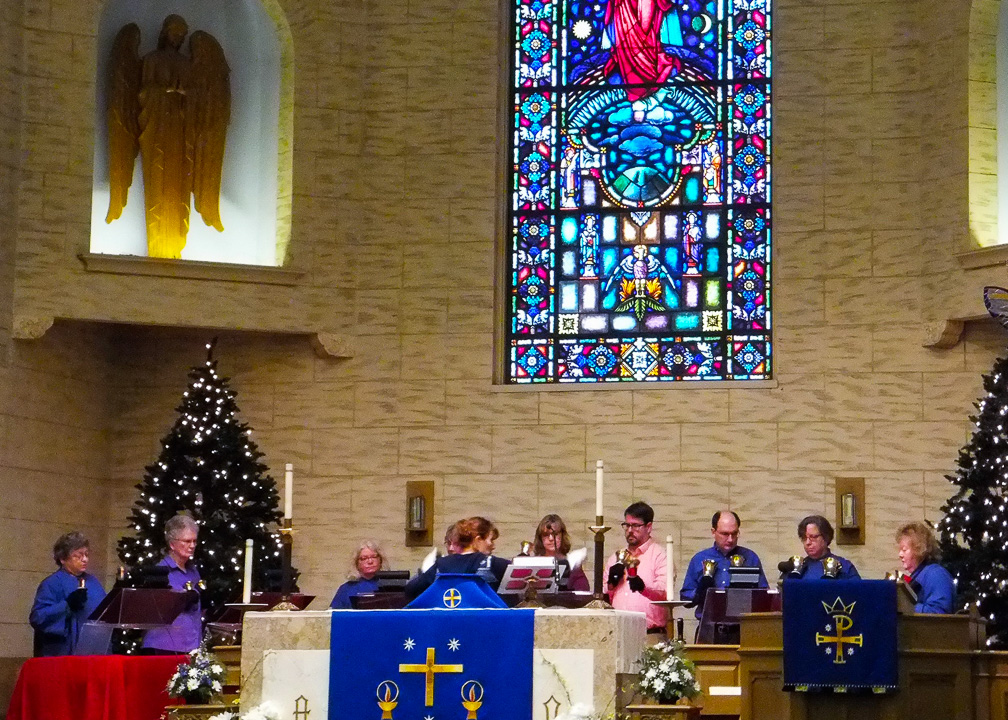 Handbell choir at Trinity Lutheran Church