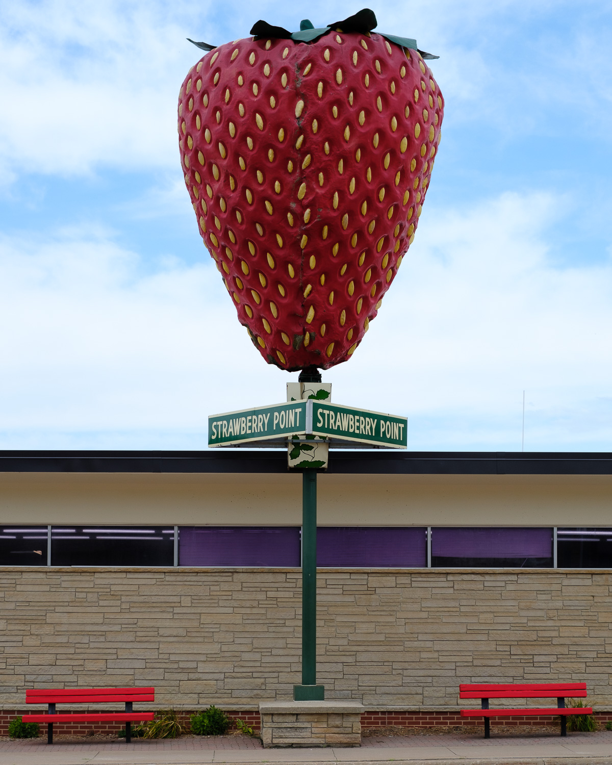 World's Largest Strawberry in Strawberry Point, Iowa