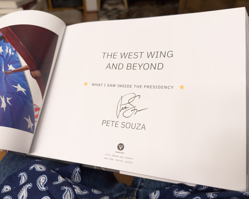 Our autographed copy of Pete Souza's new book, which launched yesterday.