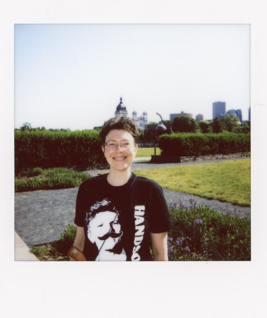 Annie at the Walker Art Center sculpture garden