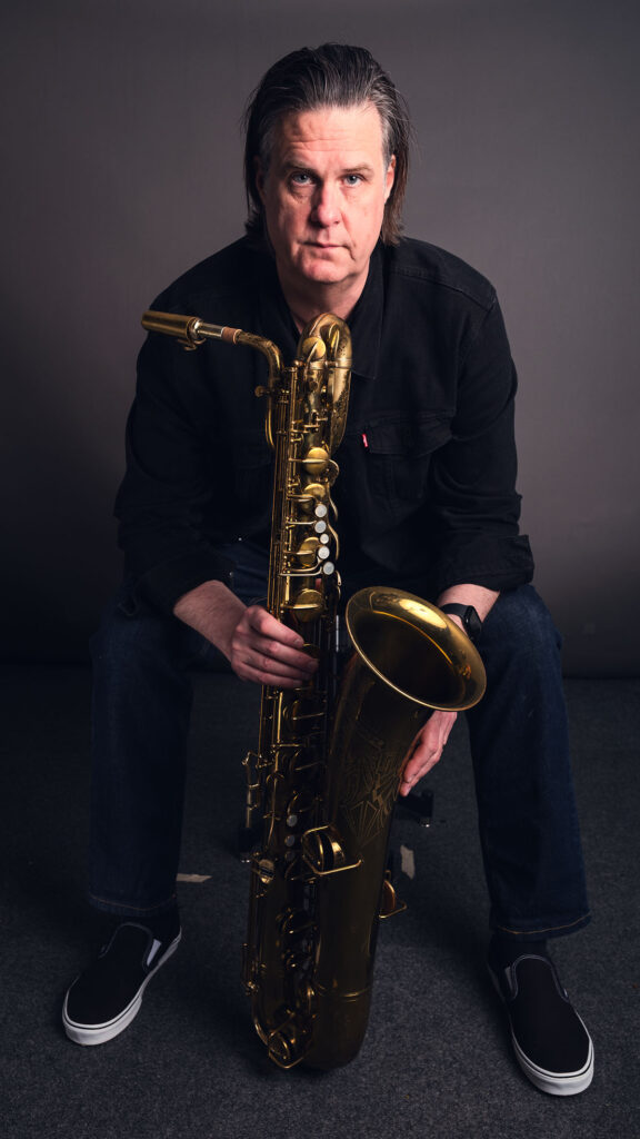 Anders Svanoe and his baritone saxophone